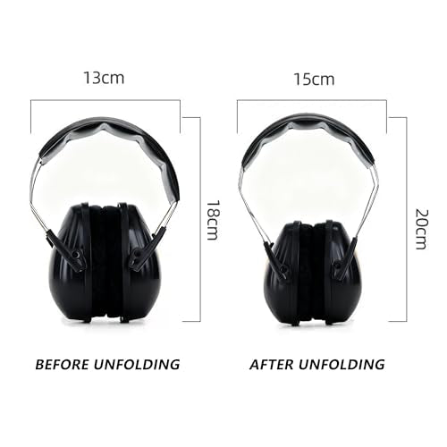 Hearing Protection Ear Muffs for Noise Reduction - color: Black