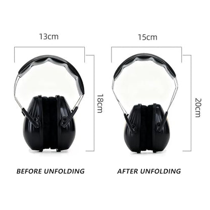 Hearing Protection Ear Muffs for Noise Reduction - color: Black