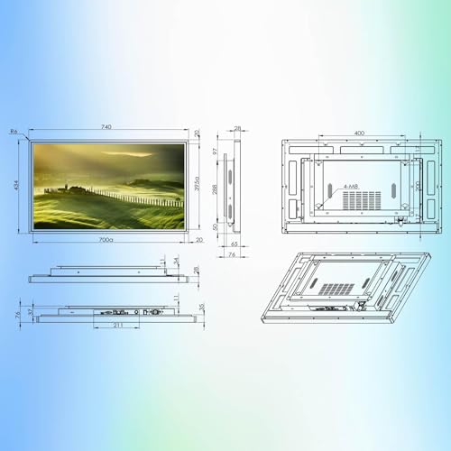 32inch Wall Mount Digital Signage, 2K UHD Touchscreen IPS Digital Display, 500nits High Brightness Monitor, CMS/U-Disk Plug&Play, 24/7 Operation, Smart Split Screen, Android 11 OS Advertising Display - size: 32" 2K 500nits Touchscreen