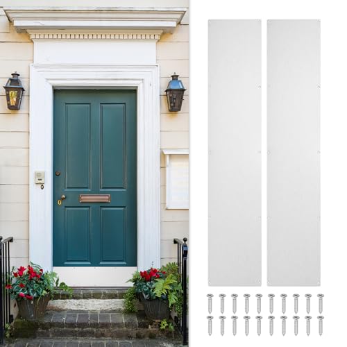 uxcell 2pcs Door Kick Plate, 8 x 34 Inches Kick Plate Door Plate,Silver - color: Silver, size: 8 x 34 Inch