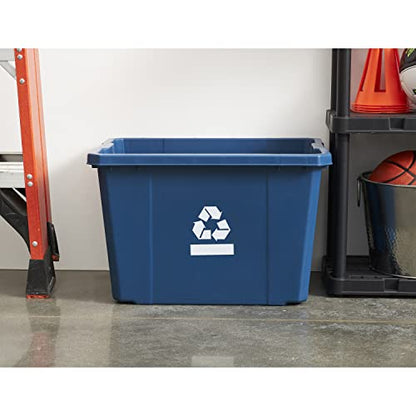Gracious Living 17 Gallon/64 Litre Curbside Blue Box Recycling Bin, 24 Pack - size: 24 Pack