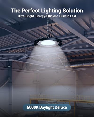 Sunco 10 Pack UFO LED High Bay Light, 200W, 6000K, 28000LM, Dimmable - color: White 6K
