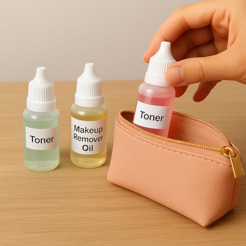 5 PCS (4 Bottles + 1 Funnel) 15ml (0.5oz) Small Empty Plastic Dropper Bottles, White Eye Liquid Dropper Bottles, Squeezable & Portable Travel Containers for Eye Drops, Refillable with Cap and Plug