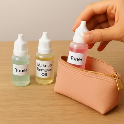 5 PCS (4 Bottles + 1 Funnel) 15ml (0.5oz) Small Empty Plastic Dropper Bottles, White Eye Liquid Dropper Bottles, Squeezable & Portable Travel Containers for Eye Drops, Refillable with Cap and Plug