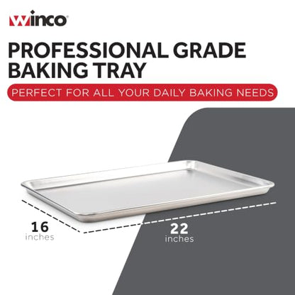 Winware by Winco ALXP-1622 Aluminum Sheet Pan, 16" x 22"