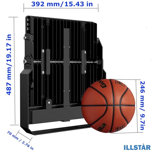 ILLSTAR 600W LED Stadium Lights,LED Flood Light,90000LM Super Bright