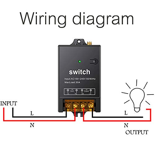 Wireless Remote Switch,AC 110V/120V/240V/40A Relay 984FT Long Range - color: Remote Switch--110V-240V--984FT