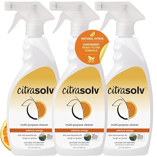 Citra Solv All Purpose Cleaner & Degreaser Spray, Valencia Orange, 3 Pack - size: 22 Fl Oz (Pack of 3)