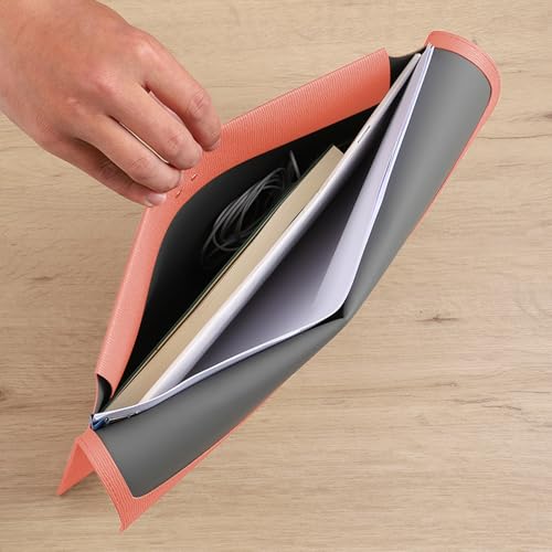 VANRA 1 Piece PU Leather Envelope File Folders Holder A4 Paper Organizer - color: Pink