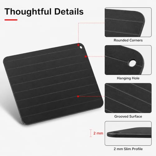 Defrosting Tray Aluminum Thawing Plate for Meat Seafood Kitchen Board, 23 x 16.8 cm