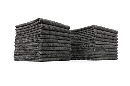 The Rag Company - All-Purpose Microfiber Terry Cleaning Towels - Commercial Grade, Highly Absorbent, Lint-Free, Streak-Free, Kitchens, Bathrooms, Offices, 300gsm, 10in x 10in, Grey (20-Pack) - color: Grey, size: 10in x 10in