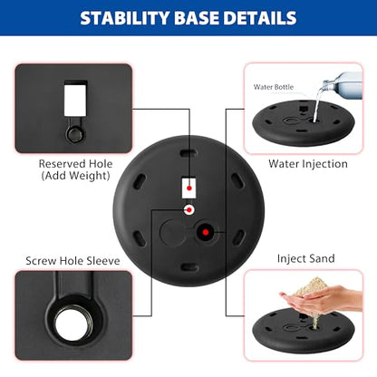 4Pack 8.5x11 Sign Stand - Adjustable Floor Standing Sign Holder - color: Black, size: 8.5"x11"-4Pack