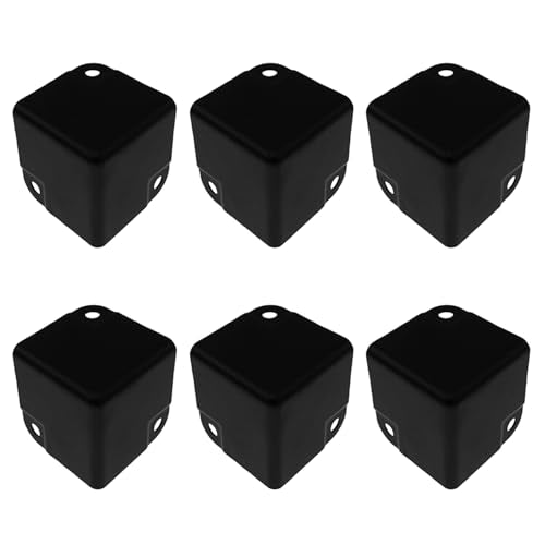 16PCS Metal Corner Protector Air Case Cover Guard Hardware Accessories Board Packaging Corners for Toolboxes Cabinets Furniture Black