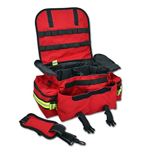 Lightning X Small Medic First Responder EMT Trauma Bag Stocked First Aid Trauma Fill Kit A (Red) - color: Red