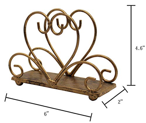 Metal Table Napkin Holder Freestanding Tissue Dispenser, Bronze - color: Bronze