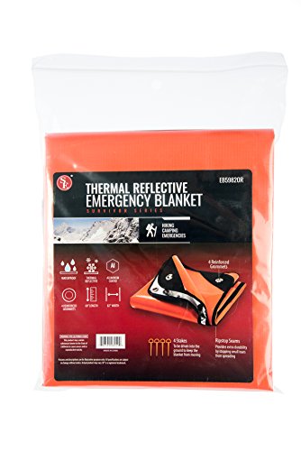 SE Survivor Series Extra Heavy-Duty Thermal Reflective Emergency Blanket - EB5982OR