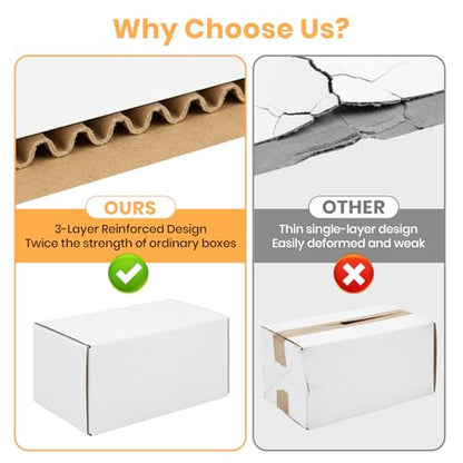 6x4x3 Inch Small Transport Box, Small Cardboard Box (12Pcs White) - color: White