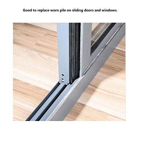 TORRAMI Brush Weather Stripping, 11/32 x 3/16 in, 16 ft, Gray - color: Gray, size: 11/32 inch x 3/16 inch x 16 ft