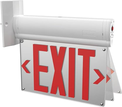 Lithonia Lighting Basics Edge-lit LED Exit Sign with Red Letters, Surface Mount Emergency Exit Only Sign, Ni-Cad Battery Backup (BE W R SM M6) - size: 1-Pack | Red Letters, style: Surface Mount