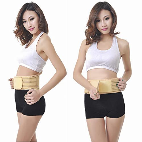 Men Women Back Brace Breathable Waist Lumbar Lower Back Support Belt Waist Compression with Adjustable Strap for Sciatica,Herniated Disc, Scoliosis Back Pain Relief, Heavy lifting Removable Lumbar Pad (B-Khaki for Waist girth 28.8-34 inches) - size: L for