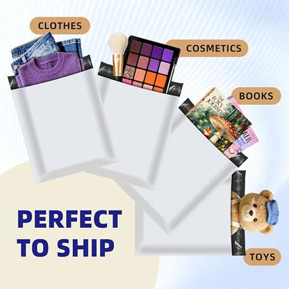500pcs Poly Mailers 10x13 for Ecommerce Shipping,Online Retail - color: White, size: 10" x 13"500pcs