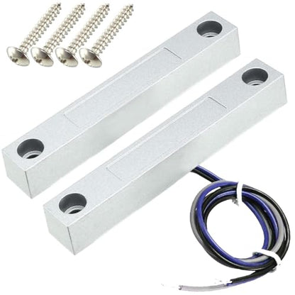 Gebildet MC-58 Rolling Door Contact, Magnetic Reed Switch Alarm with 3 Wires for N.O./N.C. Applications - color: Silver-E1282T