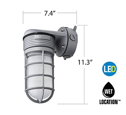 Lithonia Lighting Wall Mount LED Vapor Tight, 600 lumens, 4000K, Gray - size: MVOLT, style: Wall Mount