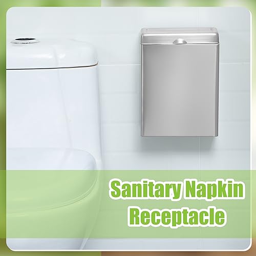 Tioncy 2 Pcs Sanitary Napkin Receptacle Wall Mounted,Natural Color - color: Natural Color