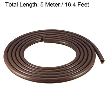 uxcell T-Slot Mount Window Weatherstrip Seal 9mm Bulb Bubble for 5mm Slot 5 Meters Long Coffee - color: Coffee, size: 5m