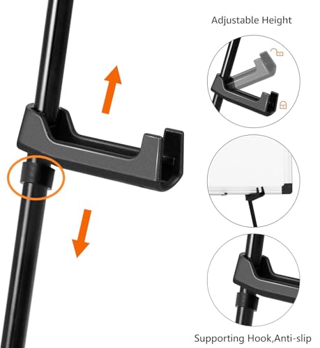 Amazon Basics Easel Display Stand, Instant Floor Poster, Lightweight, Collapsible and Portable with Tripod Base, Black Steel (supports 5 pounds) - size: 39.17"D x 43.5"W x 60.83"H