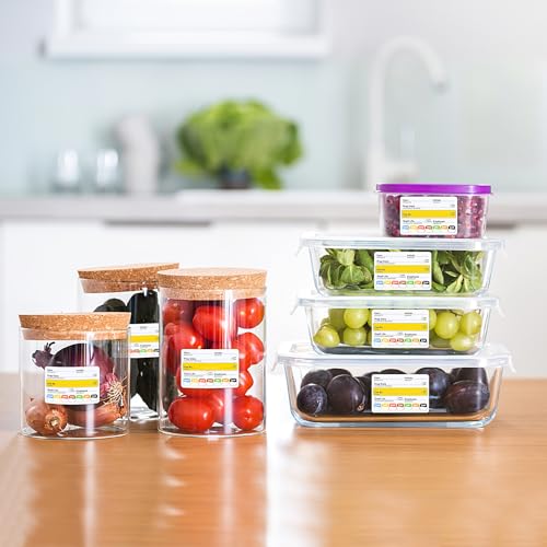 300 Pcs Restaurant Quality Shelf Life Food Rotation Labels Vinyl, 2” x 3” Self-Adhesive Removable Freezer Food Labels, Perfect for Reusable Containers, Easy to Remove, Food Safety Date Sticker - style: 1 Pc