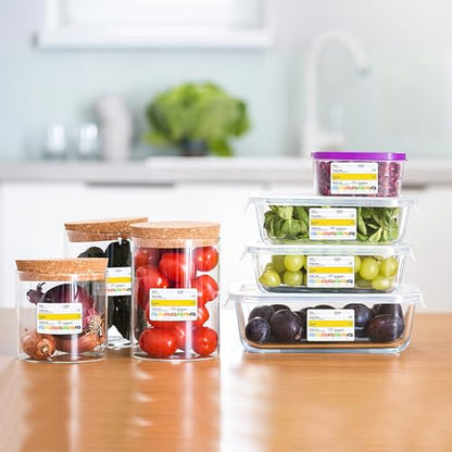 300 Pcs Restaurant Quality Shelf Life Food Rotation Labels Vinyl, 2” x 3” Self-Adhesive Removable Freezer Food Labels, Perfect for Reusable Containers, Easy to Remove, Food Safety Date Sticker - style: 1 Pc