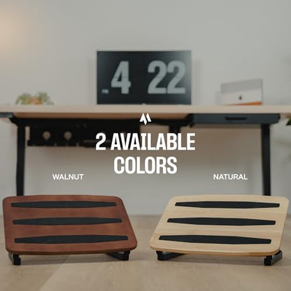 Adjustable Under Desk Foot Stool - Ergonomic Foot Rest with 7 Angles - Natural - color: Natural