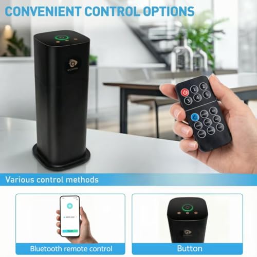 700ml Waterless Diffuser with App Control, 1500 Sq Ft, 4 Oils, Black - color: Black
