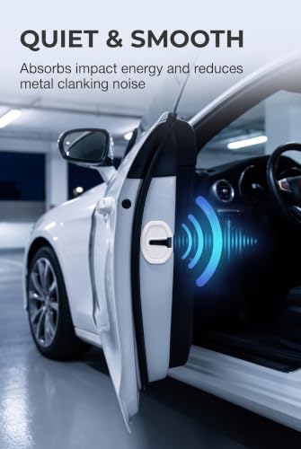 4 PCS Car Door Latch Guard, Silicone Car Door Latch Covers, White - color: White