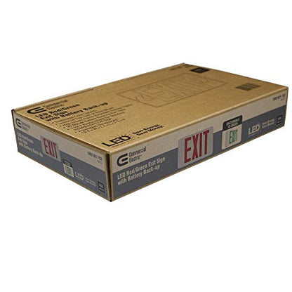 Commercial Electric 120-277-Volt with Ni-Cad 4.8-Volt White Integrated LED Exit Sign