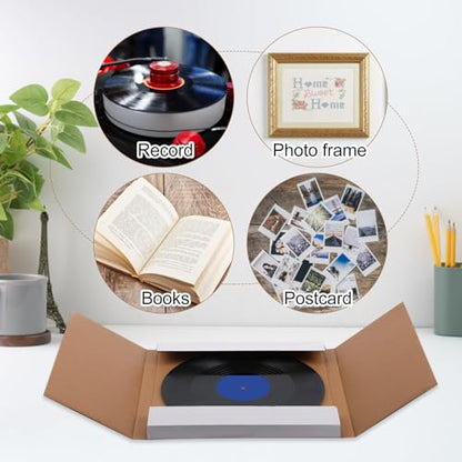 18 Sets 12.6 x 12.6 x 1" Vinyl Record Shipping Boxes, White - color: White