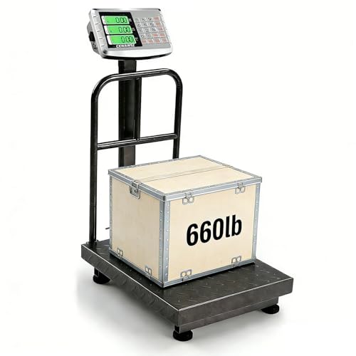 660lb Industrial Platform Scale, Foldable, Double-Sided Display