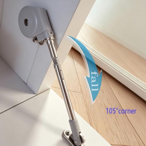 Front Desk Soft Open Hinges Pull Down, 105 ° Pull Down Support Hinge, Slowly Lay Flat and Unfold downwards, Meiyoule Soft Close Hinge Used for Cabinet Door Downward Opening (2-piece Set)