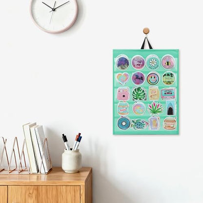 PACMAXI Double-Sided Portable Sticker Display Stand Organizer - color: Green