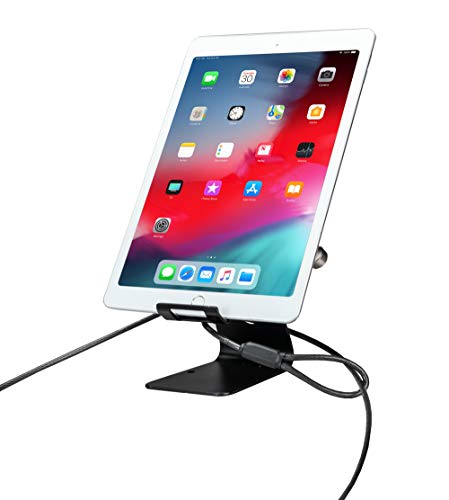CTA Digital Tablet Security Kiosk Kit with Display Stand and Locking Cable - TAA Compliance - style: Rectangle base