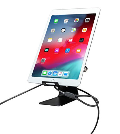 CTA Digital Tablet Security Kiosk Kit with Display Stand and Locking Cable - TAA Compliance - style: Rectangle base