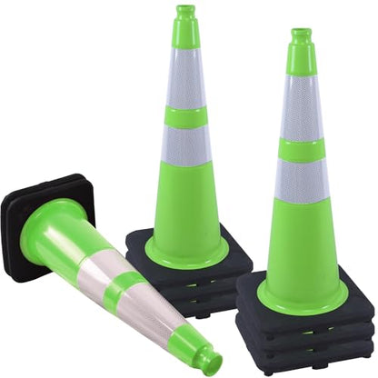OrangeStar 8 Pack 28" Traffic Safety Cones, Green Cones Construction Cones - color: Green, size: 28in