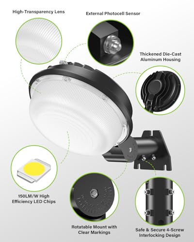 150W LED Barn Light Dusk to Dawn, 21000LM Outdoor Yard Light 5000K Aluminum - size: 2PCS