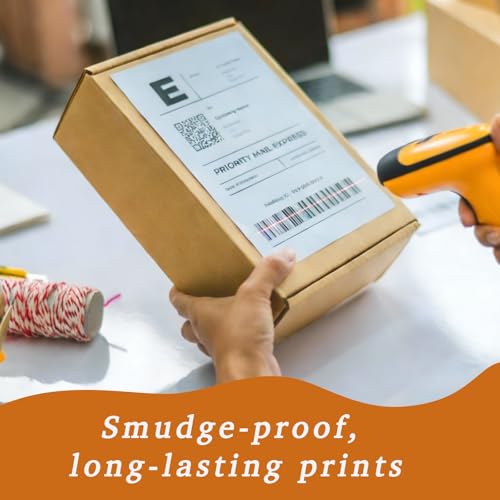 4000 PCS Thermal Shipping Labels 4x6, White Perforated & Smudge-Proof Direct Thermal Labels (250 Labels/Roll), Compatible with Zebra, Rollo, Jadens, Nelko (16 Rolls)