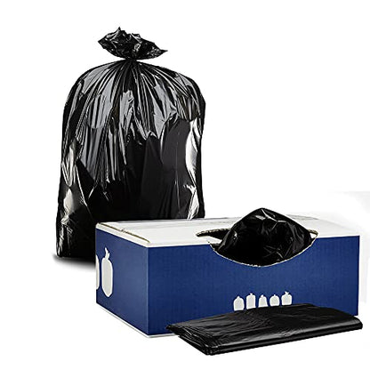 Plasticplace 40-45 Gallon Black Trash Bags ,1.7 Mil, 40"x47", 100 Count - color: Black, size: 1 Count (Pack of 100)