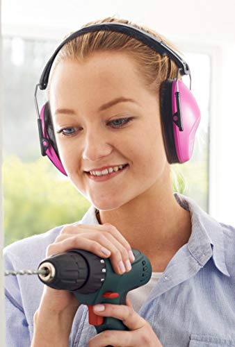 G & F Products Earmuff hearing protection with low profile passive folding design 26dB NRR and reduces up to 125dB - color: Pink, Black, Army Green – 3 Pack