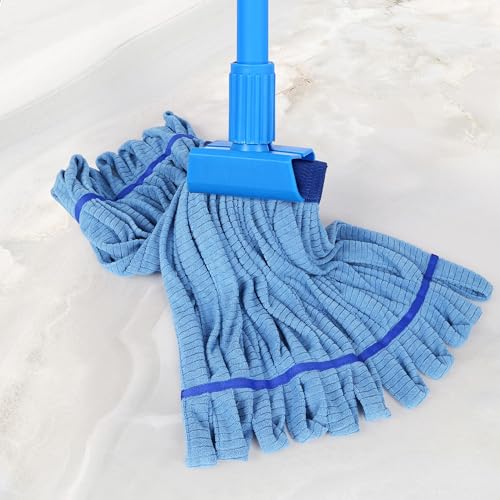 Large Microfiber Tube Mop Heads,Heavy Duty Mop Head,Highly Absorbent,Commercial Mop Head Replacement,Wet Mop Heads Replacement,for Hardwood, Tile, Laminate Floors (Blue) - color: Blue