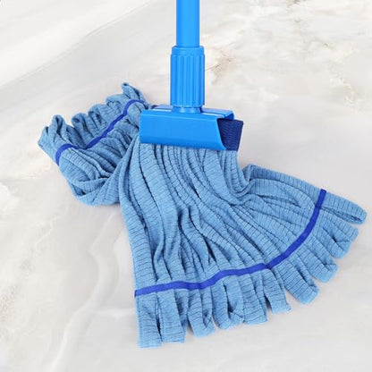 Large Microfiber Tube Mop Heads,Heavy Duty Mop Head,Highly Absorbent,Commercial Mop Head Replacement,Wet Mop Heads Replacement,for Hardwood, Tile, Laminate Floors (Blue) - color: Blue