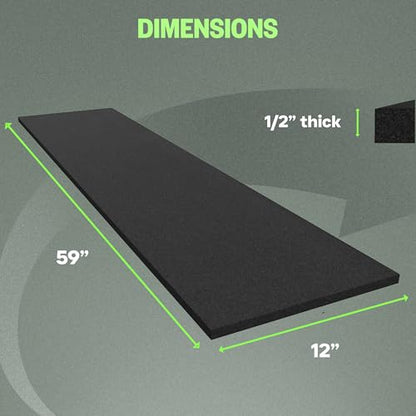 XCEL Multi-Purpose Crafting Foam Sheet Roll – Neoprene Rubber Sheets for Costumes Cosplay Packing Foam Gasket Material – Closed Cell Foam Padding in Various Options (Black, 59" x 12" x 1/2" (2 Pack)) - color: Black, size: 59" x 12" x 1/2" (2 Pack)